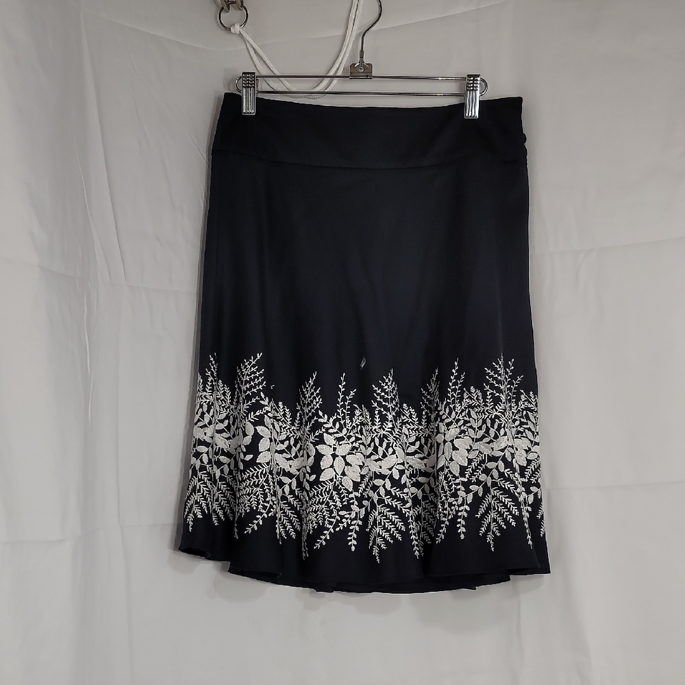 Ann Taylor Black and White A-Line Skirt